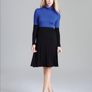 Karen Kane Color Block Turtleneck Dress